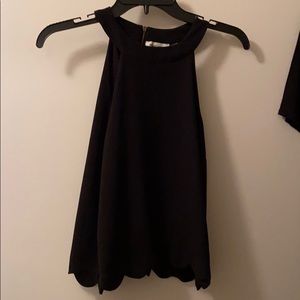 High neck, sleeveless top